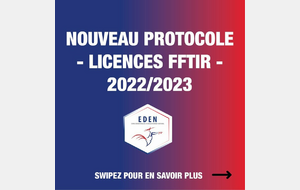 Nouveau protocole de licence pour la saison 2022/2023